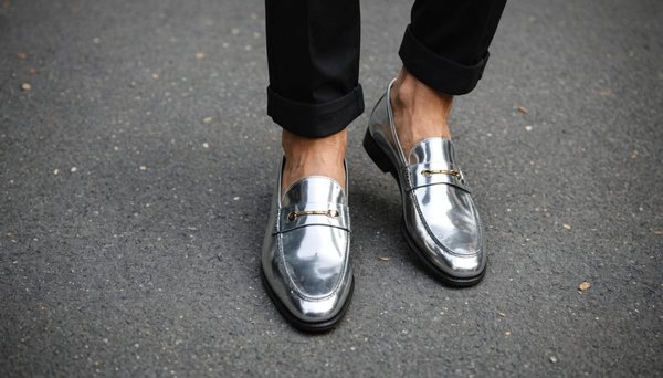 Elevate your look with stylish silver loafers